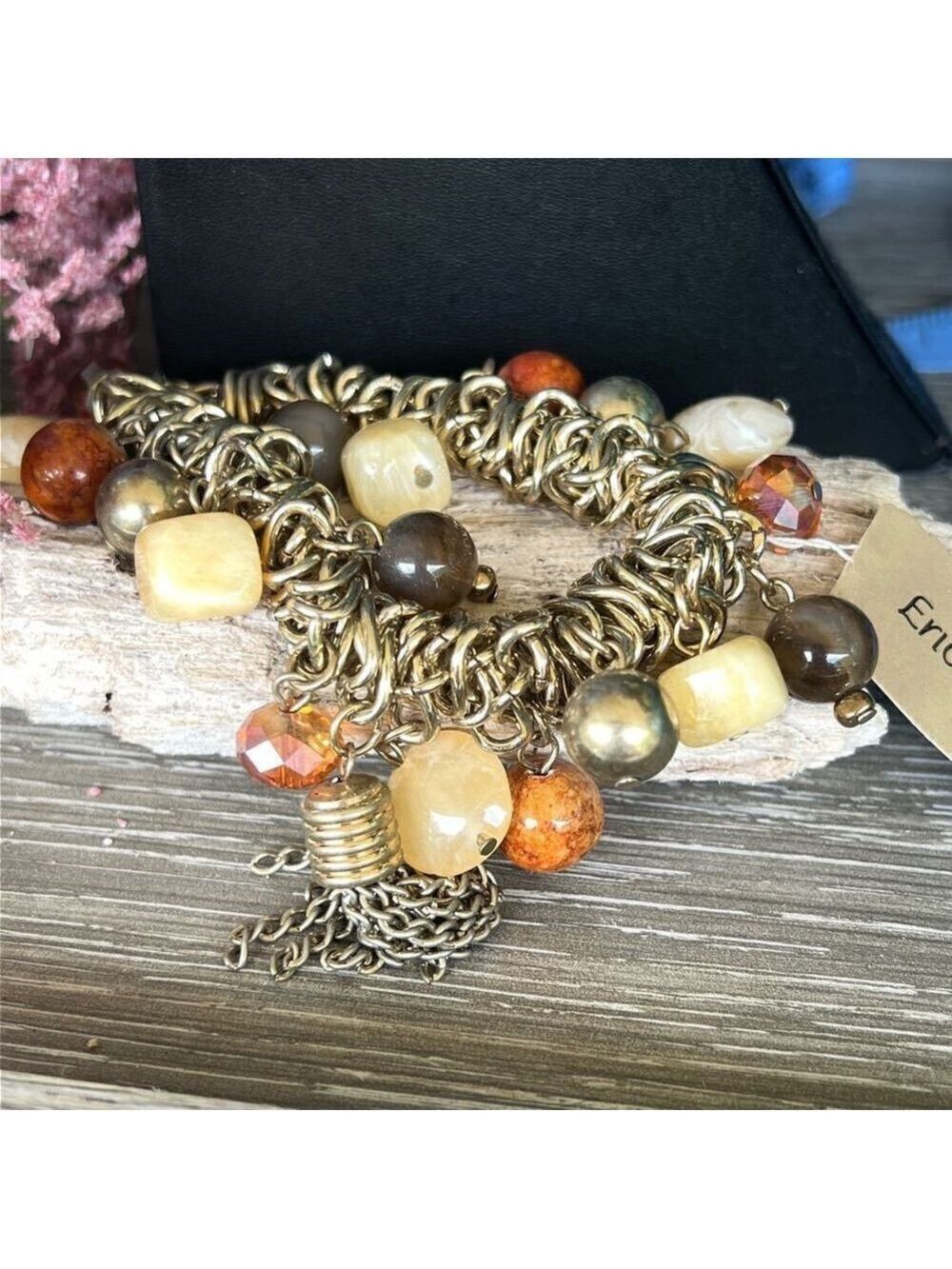 Gold Tassel & Beaded  Erica Lyons Fashion Bracelet